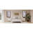 Solid Wood King Size Canopy Bed Frame with Four Poster Support, No Box Spring Needed, Elegant White Finish