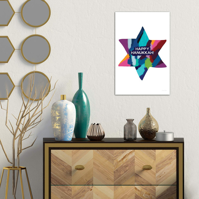 Hanukkah 1 Piece Wrapped Canvas Wall Art, 66.04 cm H x 45.72 cm W x 1.91 cm D