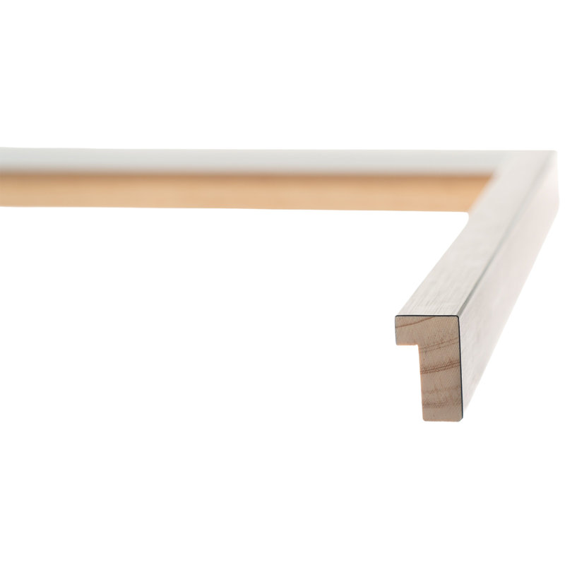 Cadre photo simple en bois doré, 4" x 6", Blanc
