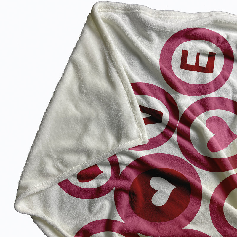 Bickley Love in the Round Blanket, W76 x L101cm