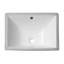 Lavabo de salle de bain rectangulaire encastré en céramique blanche avec trop-plein 18,5 po x 13,5 po