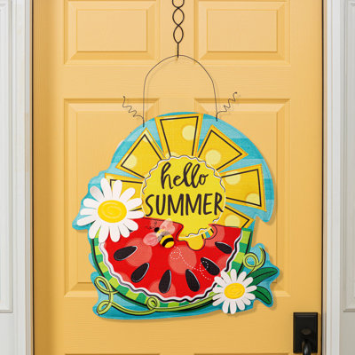 Hello Spring/ Hello Summer Double Sided Estate Door Décor