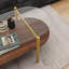 Table basse ovale avec tablette