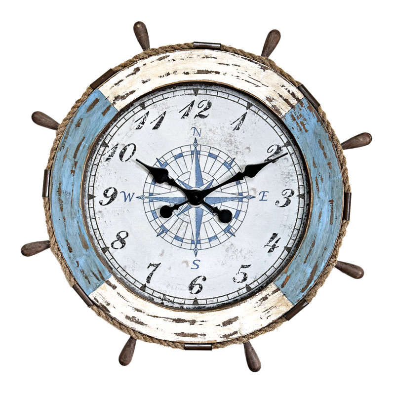 Horloge murale en bois massif Manervia