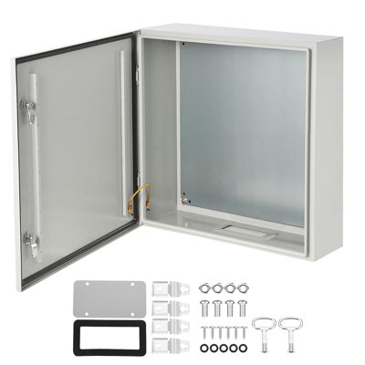 Steel Enclosure, Outdoor Electrical Box, IP66 Waterproof & Dustproof, Electrical Junction Box with Mounting Plate for Indoor Outdoor Use
