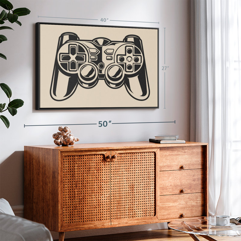 Illustration de contrôleur de jeu sur toile, H 27 po x l 40 po