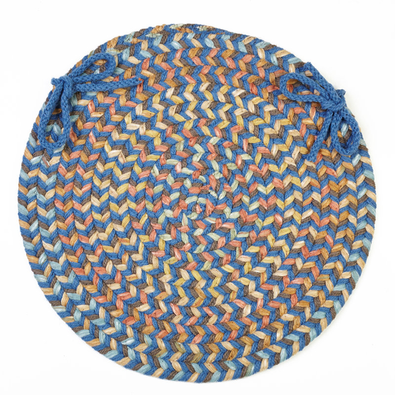 Outdoor 0.5'' Dining Chair Chair Pad, Marina Blue