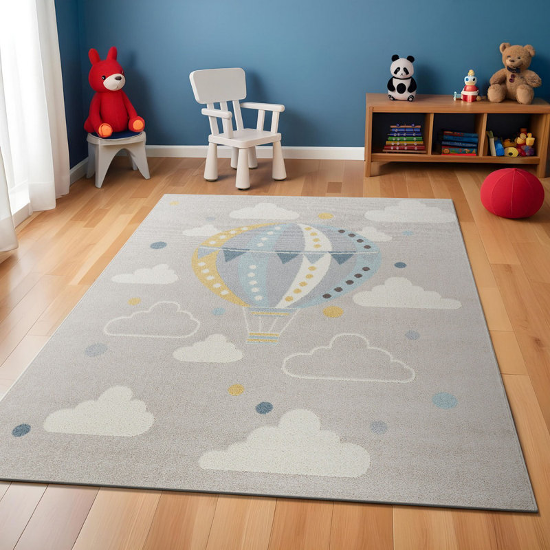 Modern Kids Rug, Pictorial Easy to Clean Rug For Living Room, Dining Room, Bedroom, Rectangle 140 x 200 cm