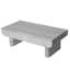 Table basse ovale avec tiroir cannelé, panneau de fibres à densité moyenne de style Mid-Century moderne, 46,85 po x 23,62 po x 15,75 po