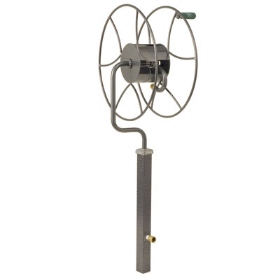 Yard Butler Free Standing 360 Degree Swivel Garden Steel Hose Reel