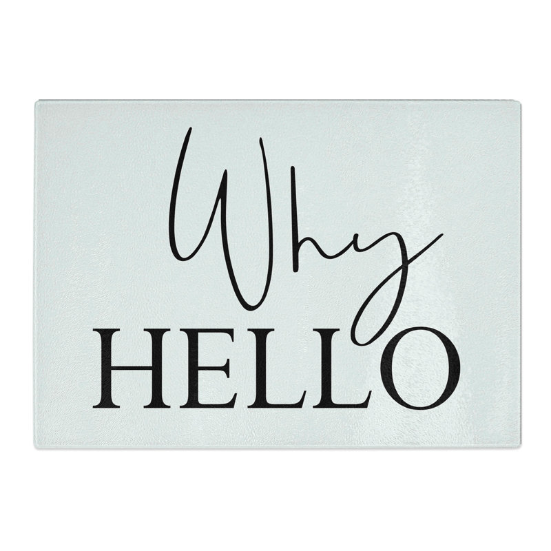 Why Hello Chopping Board, 28.5cm W x 39cm L