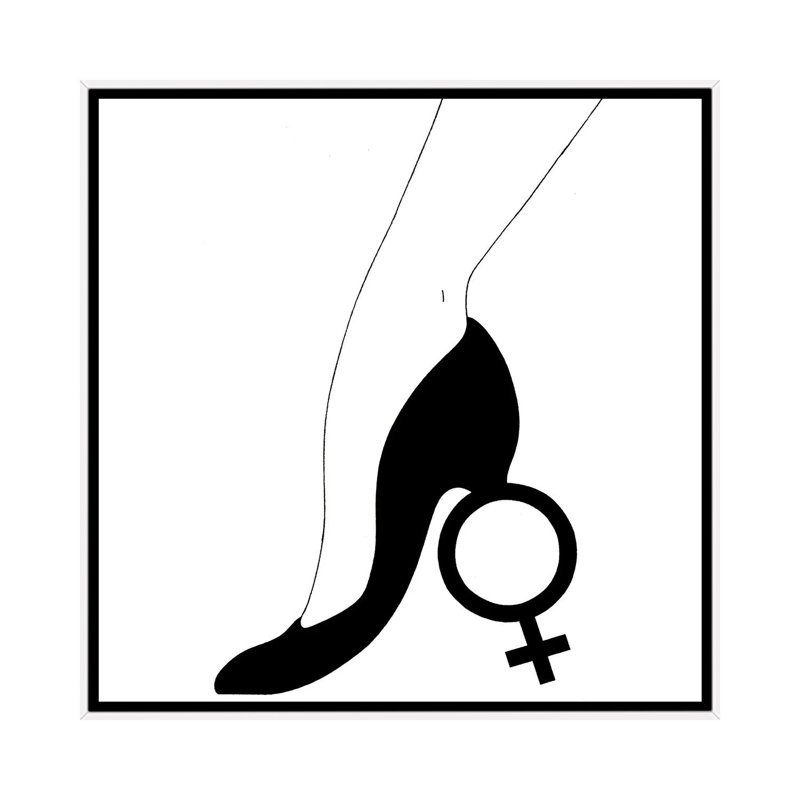 Femininity by Filippo Spinelli - Print on Canvas, White Framed, 66.04 cm H x 66.04 cm W