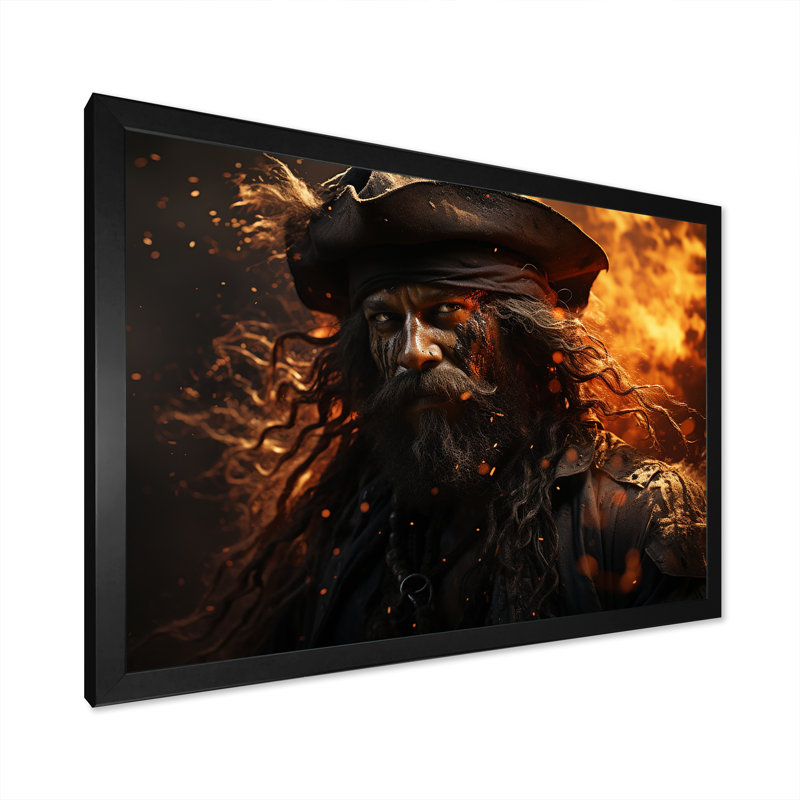 «Pirates Fired Vengeance», impressions sur toile, Cadre photo noir simple, H 24 po x l 32 po x P 1 po