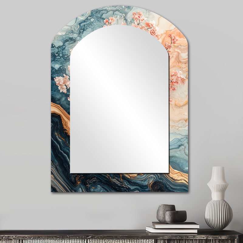Miroir mural cerisier traditionnel Sakura Serenade II, 34 po x 25 po