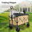 Collapsible Folding Wagon, Push Pull Foldable Beach Wagon Cart-111947349