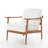 Mid Century Modern Solid Wood Armchair-126018244