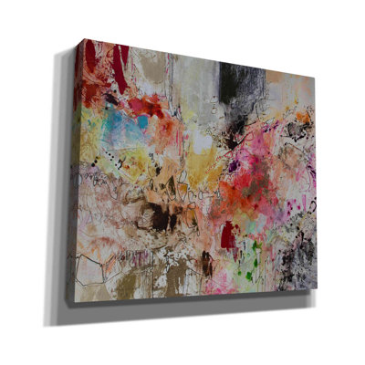 'Flow Red 9' by Jennifer Gardner, Canvas Wall Art