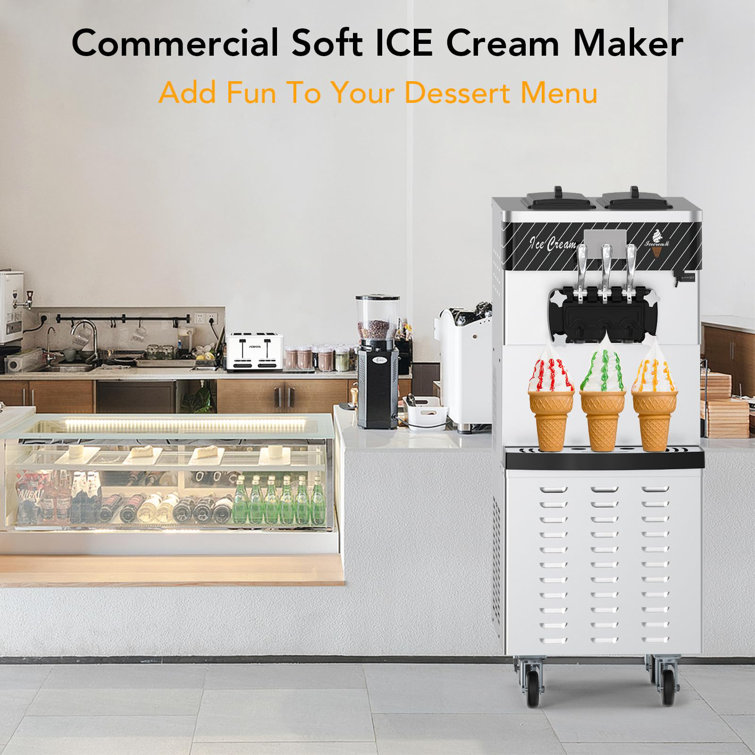 Antarctic Star Ice Cream Maker 0.85Qt With Compressor, No Pre