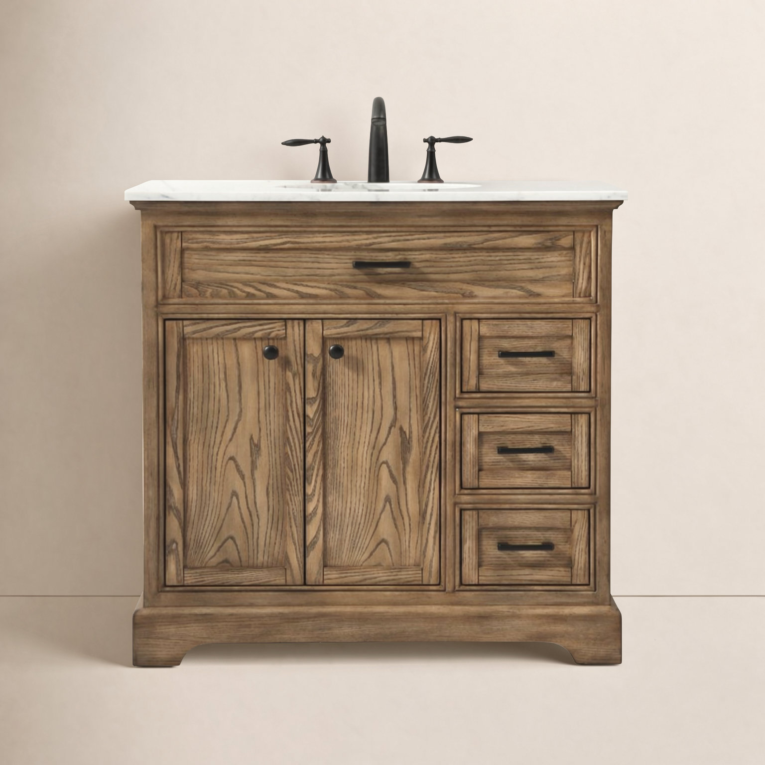 Hermes 36'' Single Bathroom Vanity, Driftwood
