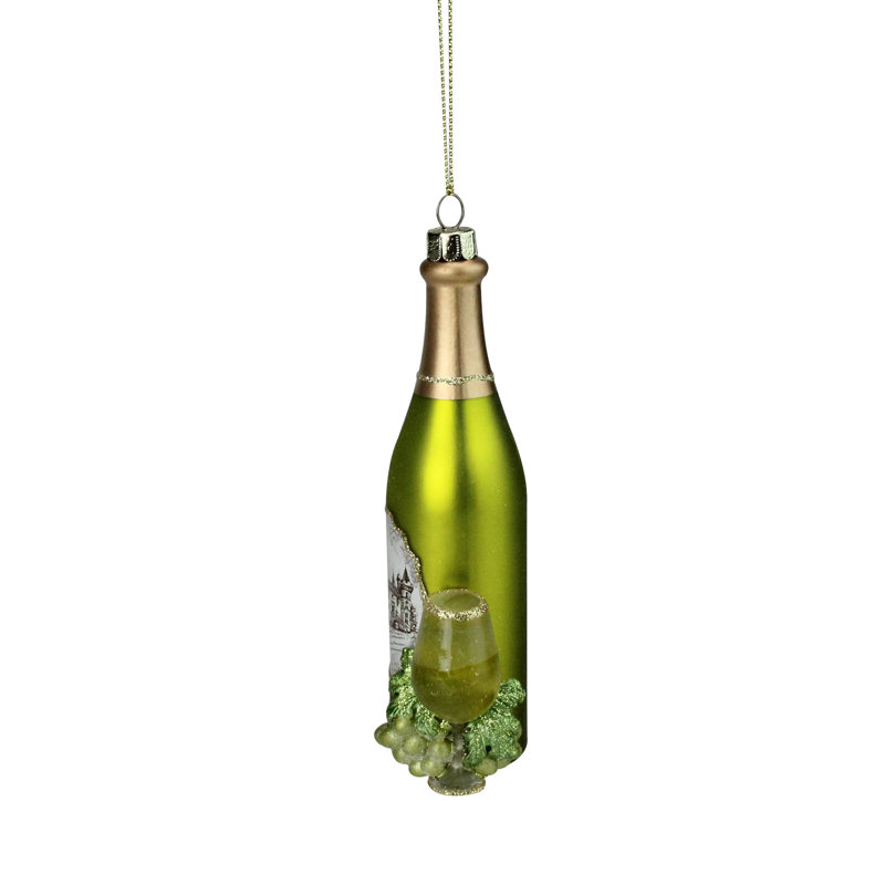 Ornement de Noël en verre 5,75 po Tuscan Winery, Vert