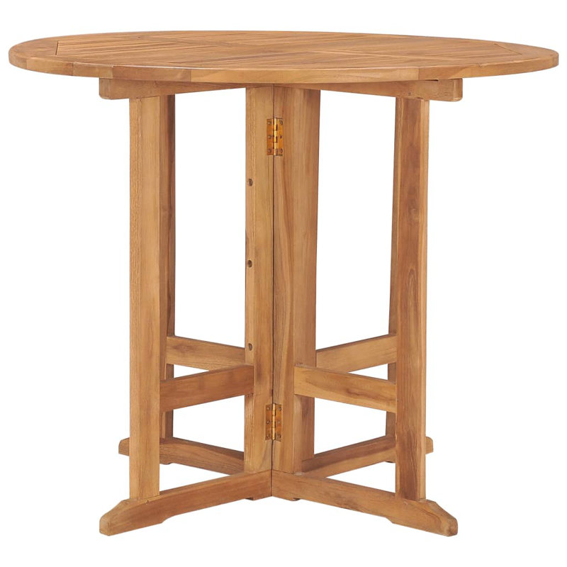 Bruto Foldable Wooden Dining Table, 35.4" W x 35.4" L x 29.5" H