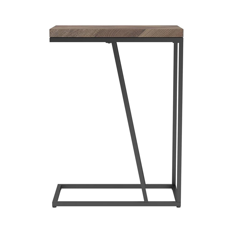 Console de terrasse rectangulaire rustique - structure en métal et table de pique-nique moderne spacieuse