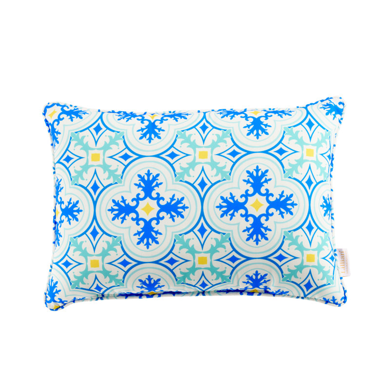 Coussin Lillian, Carreau turquoise