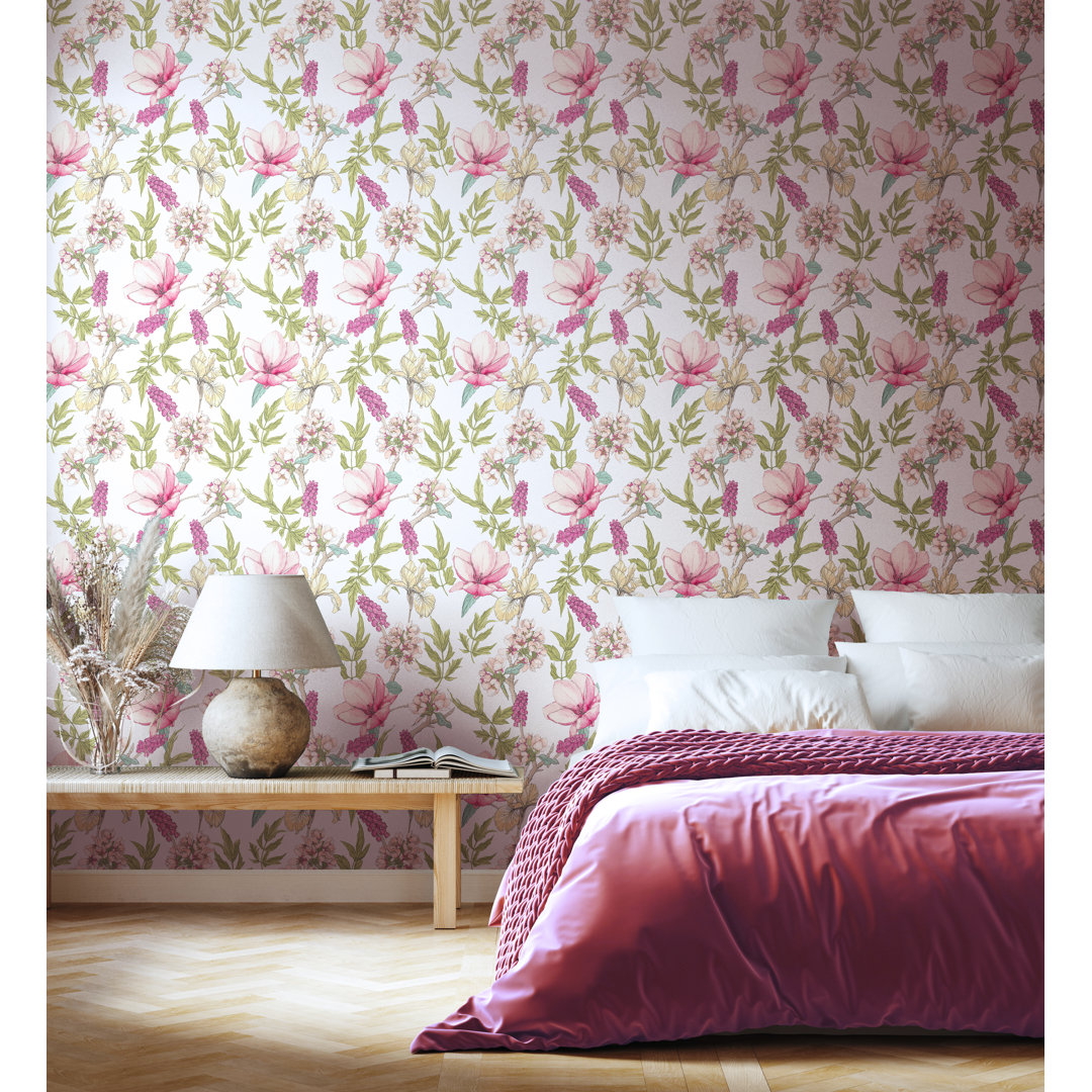 Orchid Bloom Artichoke Smooth Matt Wallpaper