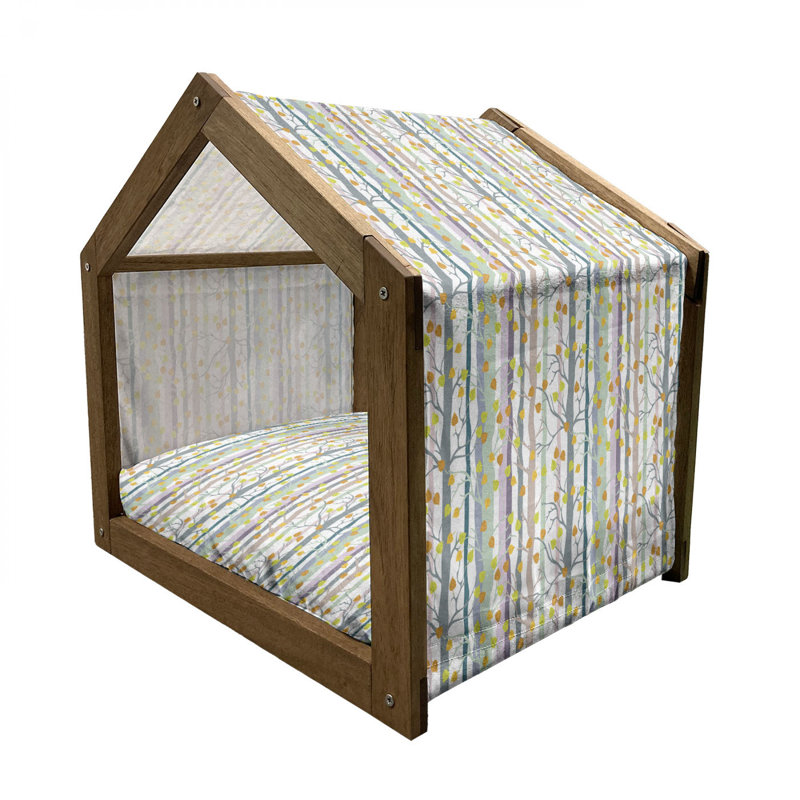 Niche pour chien en bois orange, H 22,44 po x l 23,62 po x P 17,72 po