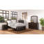 Commode 5 tiroirs cerisier foncé