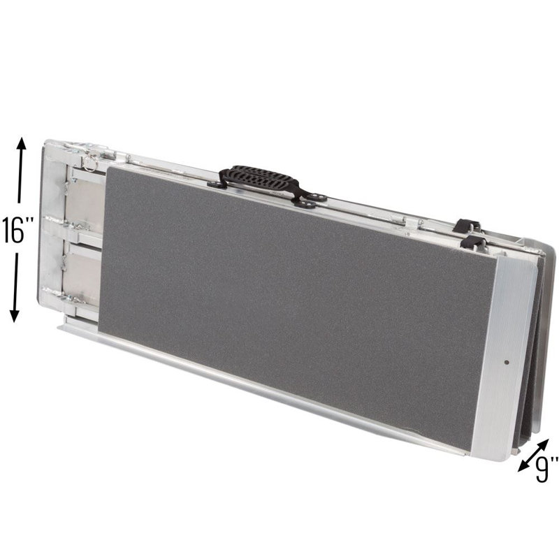 Silver Spring Aluminum Multi-Fold Wheelchair Ramp, 1.75" H x 30" W x 96" L