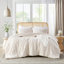 Ensemble de couette plissée en microfibre 3 pièces, format California King-134219278