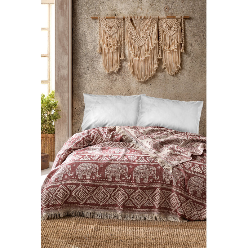 Luxurious Double Pique Blanket, 86.6 x 94.5 inches | 100% Cotton, 310 GSM, Machine Washable at 30°C, Easy to Iron | Ideal for Cozy Bedrooms, Soft and Durable for Year-Round Comfort