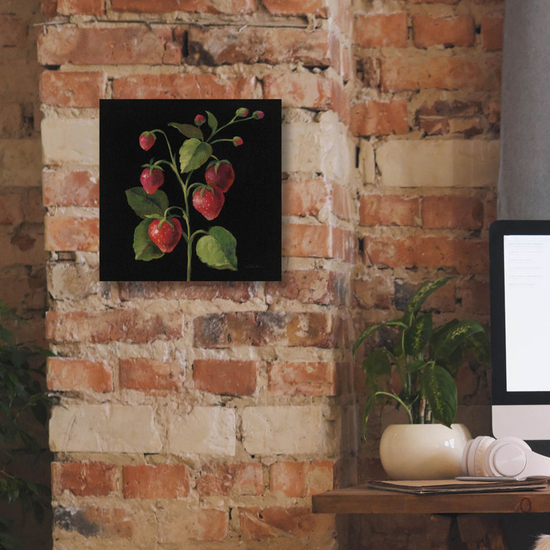  «Fraise No Words» par Silvia Vassileva, art mural sur toile, 12 po x 12 po
