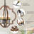 Jacqueline 21.65'' Farmhouse Wood Chandelier, 6-Light Orb Geometric Chandelier-86705007