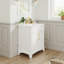 Ensemble de meuble-lavabo autoportant 28 po avec poignées en métal, style Mid-Century peint 28 po-904820042