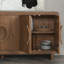Vally 6-door Natural Mango Wood Sideboard Buffet