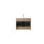 Massias Floating Bathroom Vanity Set Single Resin Basin With White Countertop-300760603