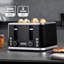 Geepas 1.7L Electric Kettle And 4 Slice Toaster Set With Rapid Boil Auto Shut Off 7 Browning Levels
