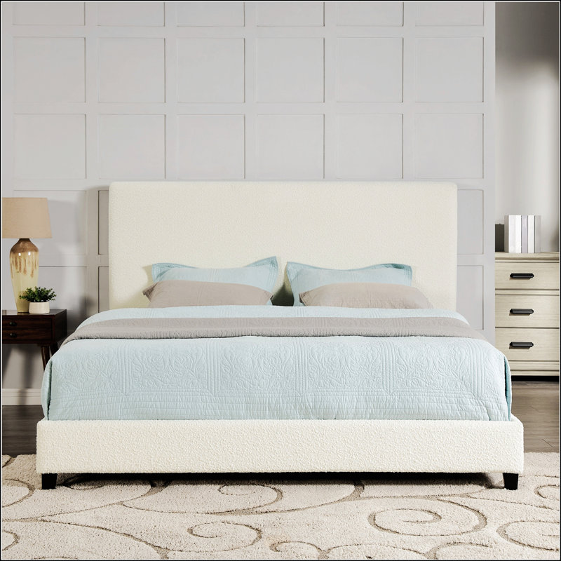 Très grand lit plateforme tapissier très grand et confortable pour les chambres à coucher modernes