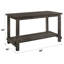 Table grise à hauteur de comptoir avec tablette inférieure