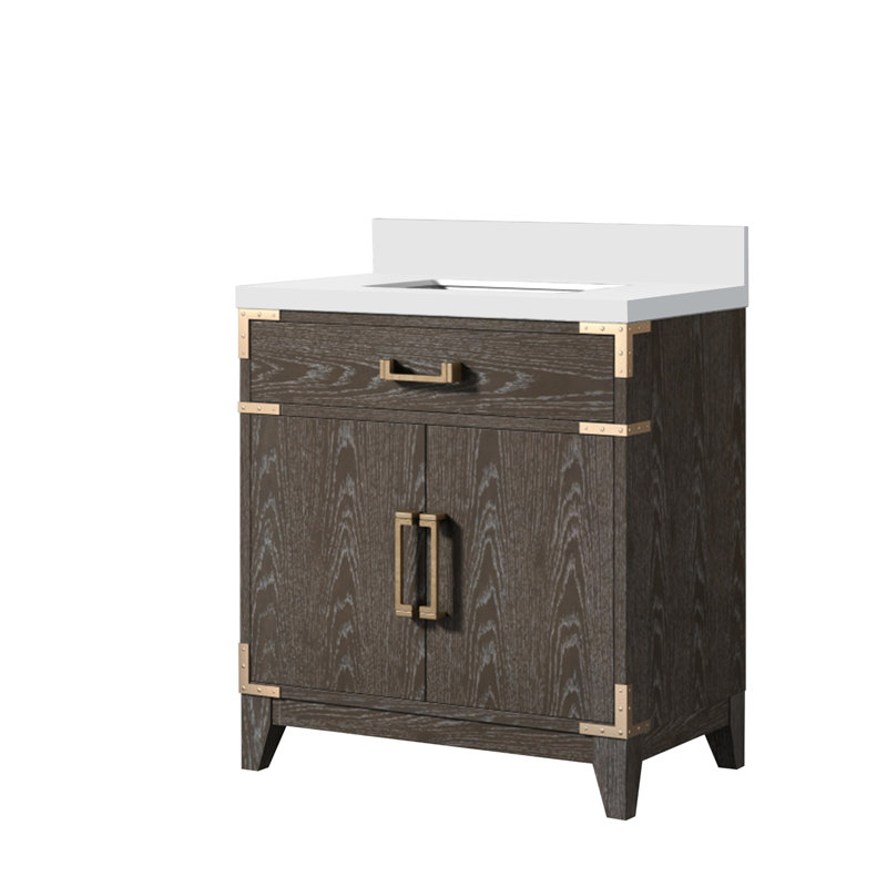 Single Bath Vanity with Quartz Top
