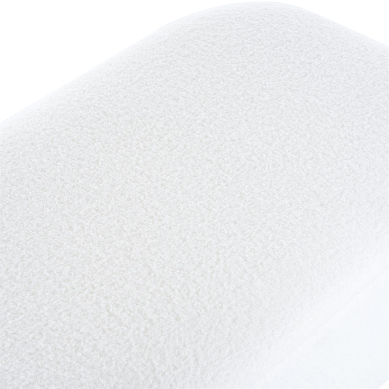 Elegant Ottoman With Spacious Storage Function, White