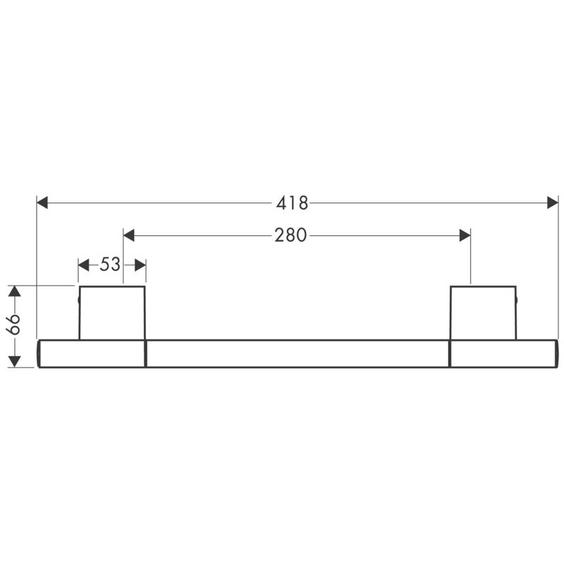 Uno 15.75" Wall Mounted Towel Bar, Brushed Nickel