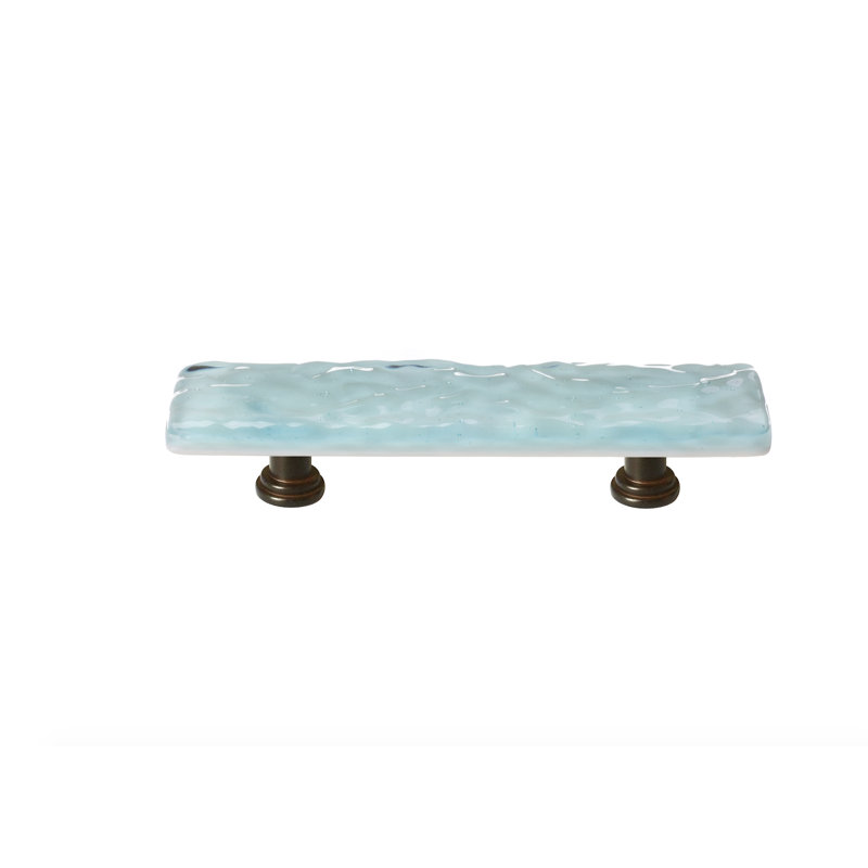 Glacier 3 Center to Center Bar Pull, Aqua, Polished Chrome