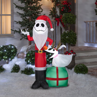 Coussin gonflable Jack Skellington and Zero with Antler
