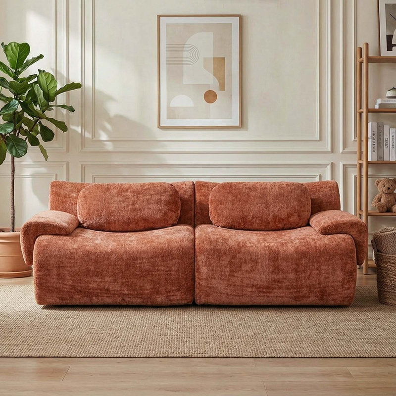 Canapé modulaire Cloud Couch, canapé modulaire en chenille, design minimaliste moderne pour le salon, siège profond et dossier de soutien, base antidérapante, aucun assemblage requis