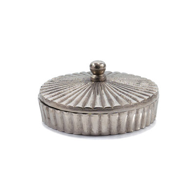 Normant 3" Silver Aluminum Decorative Keepsake Box