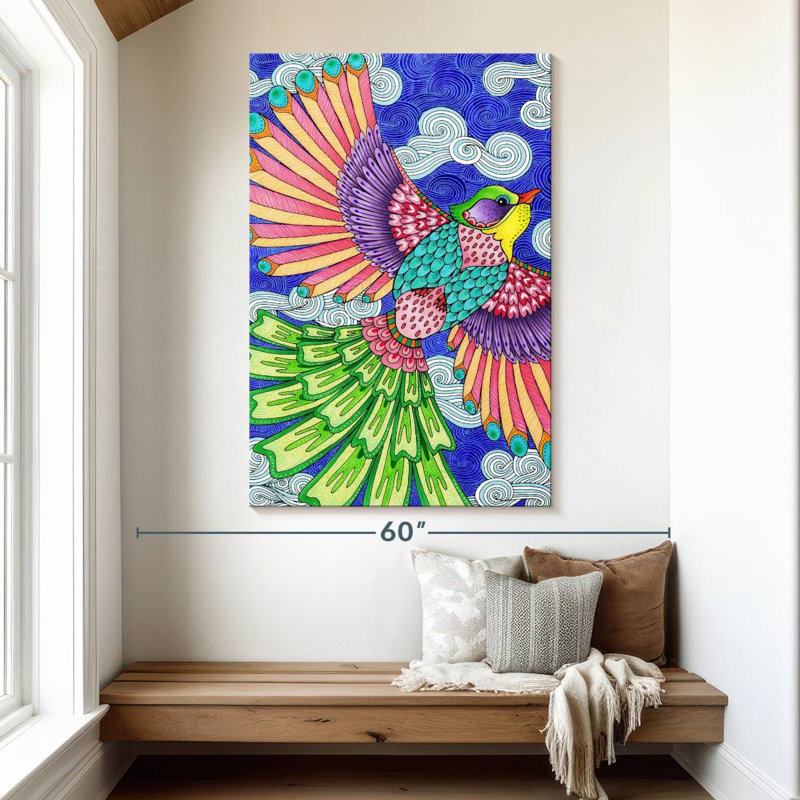 Brampt Winged Things Color IV, 51" H x 34" W