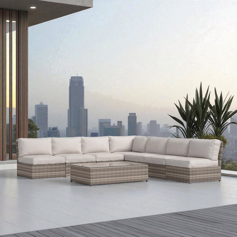 Fully Assembled 6-Piece Wicker Patio Seating Group With Cushions